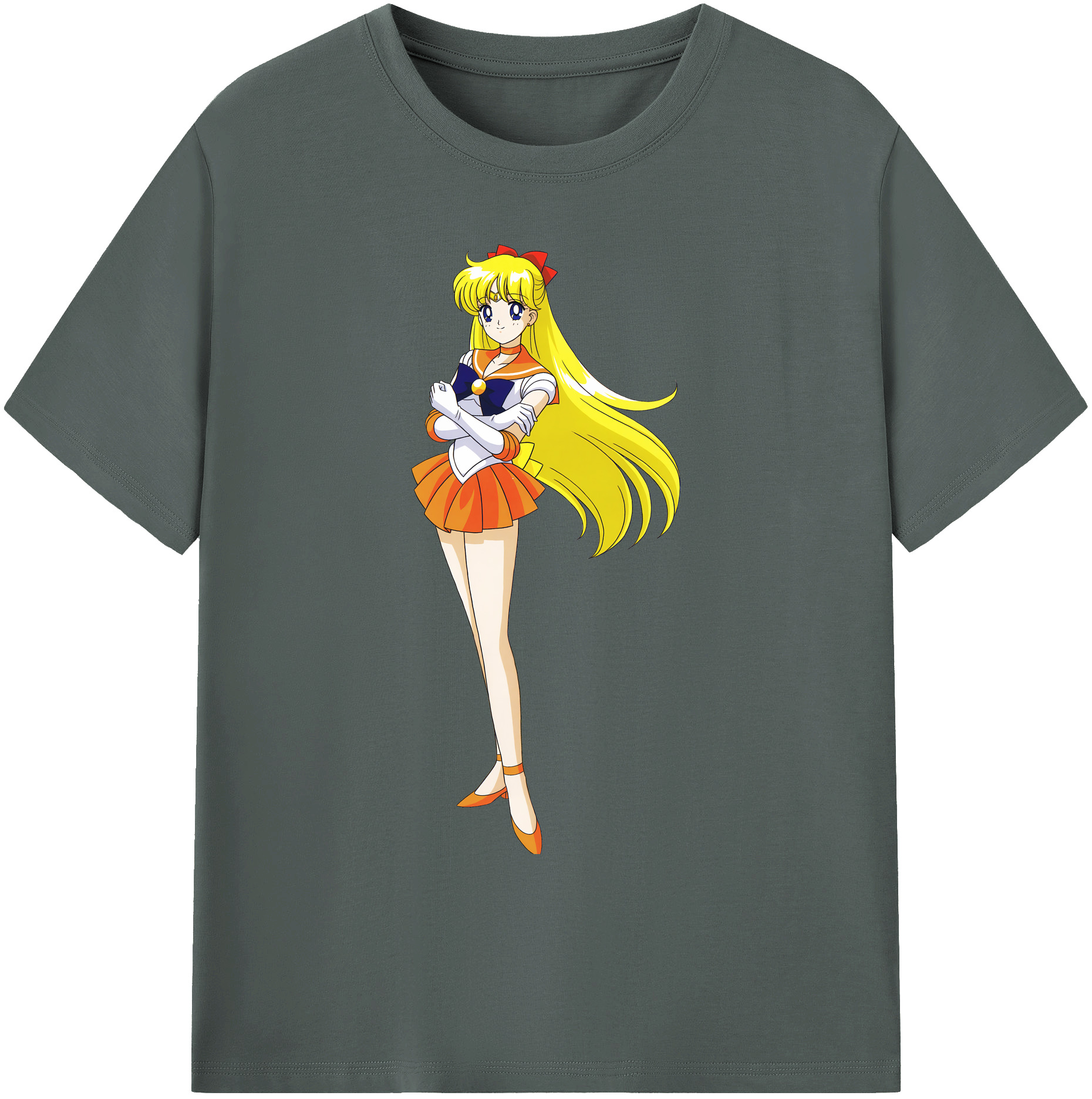 （画像用） 美少女戦士セーラームーン 愛野 美奈子 あいの みなこ Sailor Moon Aino Minako 綿100％ メンズ半袖Tシャツ｜肌触りやわらか＆通気性
